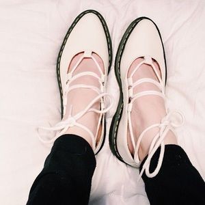 RARE Dr Martens Elphie Ghillie Pump Lace-Up Ballet Flats
